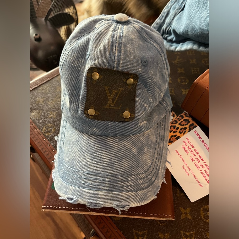 Refurbished Blue Denim Cap